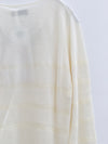 SWAYING 25 Autumn and Winter Double-layer Cashmere Half-open Cardigan Top SW-SW25AW1T29C1S2-BAI White